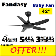 Fandasy / DEKA 42 inch Baby Fan Remote Control Ceiling Fan with 5 ABS Blades FD-4201DCF