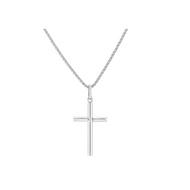 Poh Heng Jewellery 18K White Gold Cross Pendant