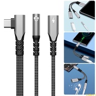 Lidu11 2 in 1 Type C to 3 5mm Sound and PD60W Charging Converters  Sound for Phone