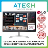 LG ULTRAWIDE 29WN600 FULL HD MONITOR 29"/2560X1080/75HZ/ANTI GLARE/AMD FREESYNC/HDMI/DP/SPK/IPS/3YW/