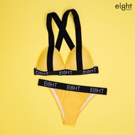 Ei8ht UNDIES || Women's Underwear SET / SET Women'S Swimwear - LISA Top + Tanga poly Pants - YELLOW