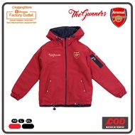 BARN ARSENAL REVERSIBLE SPORT KIDS JACKET 6 YEARS-12 YEARS BLACK - RED