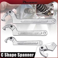 [Phenovo] Adjustable Hook Wrench C Spanner 19-51mm Round Head Hand Tool for Nuts Bolts