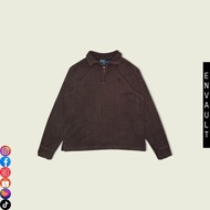 R4lph Laur3n Quarter Zip Sweater (Brown | Black Logo) RL Vintage 0123