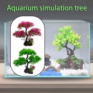 Aquarium simulation tree artificial underwater aquatic grass fish tank decoration green tree fish tank small bonsai ornaments