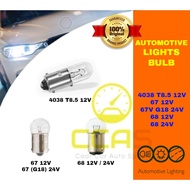 4038 (T8.5) 4W - 67 (G18) - 68 12V 24V - Universal Automotive Vehicle Car Plate License Number Light