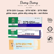 D79 GSV Cream/Pro/New helps reduce acne, back acne, keratosis pilaris 15g