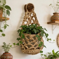 Plant Hanger Boho Woven Decorative Cotton Small Macrame Plant Hangers Wall Decor for Flower Pot Indo