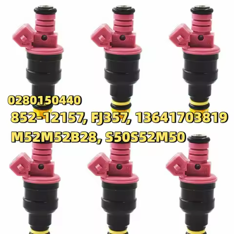 6 Fuel Injectors 0280150440 For BMW E36 328i M3 E39 Z3 M52 B28 852-12157, FJ357, 13641703819 ,M52M52