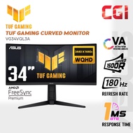 Asus 34" TUF Gaming VG34VQL3A 180HZ 1MS VA QHD HDR10 Freesync Premium Pro Adaptive Sync 180Hz 1ms HDR Ultrawide Curved Ergonomic Gaming Monitor