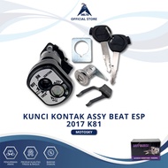 IGNITION KEY (ASSY) BEAT ESP 2017 (K81) (MOTOSKY) - Ignition Key Set Beat Fi Esp 2017-2019 Beat Stre