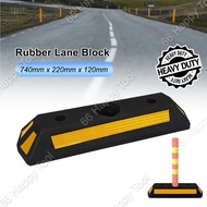 Rubber Lane Block Heavy Duty Flexible Pole Cone (no include cone) Car Wheel Stopper 740MM Reflective Sticker Night