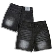 MEN'S JEAN SHORTS BLACK WASH SILVER CODE QJS17