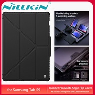 Nillkin เคส เคสแท็บเล็ต Samsung Galaxy Tab S9 Case Bumper Pro Multi-Angel Folding Leather Smart Shockproof Camera Protection Flip Cover tabs9 casing