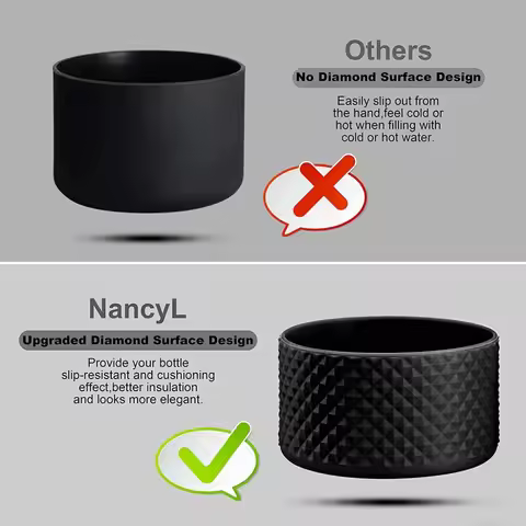 Silicone Bottle Bottom Sleeve Cup Accessories Hexagon Protective Case Anti-Slip for Aquaflash/HydroF