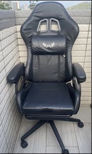 黑色 KLV 電競椅 電競 椅子 打機 一流 computer pc chair 電腦 椅 有按摩 功能 同 伸縮 腳踏 有 喇叭 唔跟火牛 平賣
