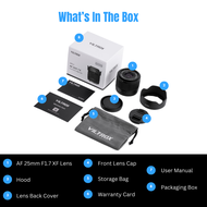 VILTROX AF 25mm F1.7 Air E/Z/XF APS-C Autofocus Lens for SONY E-Mount FUJI X-Mount NIKON Z-Mount Cam