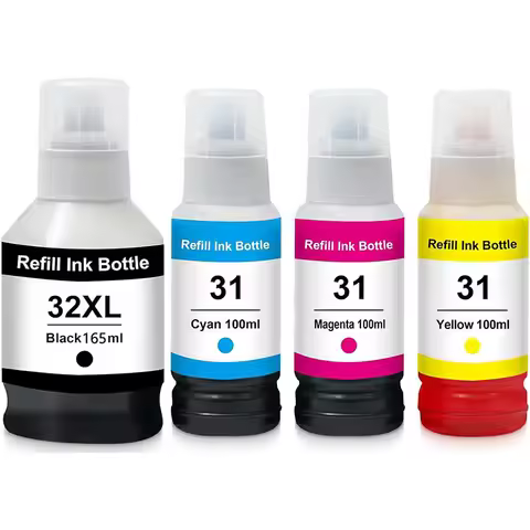 31 32 Ink Bottle Replacement for HP 31 32XL Ink for HP Smart Tank Plus 551 555 651, HP Smart Tank 73
