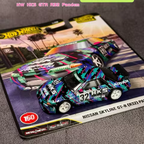 Hot Wheels GJT68 Premium Boulevard Nissan Skyline GT R R32 Pandem Metal Real Riders 150 Collectible 