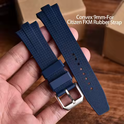 For Citizen TSUYOSA Convex 9mm FKM Rubber Strap Quick Release Men's Women's Sport Bracelet Replaceme