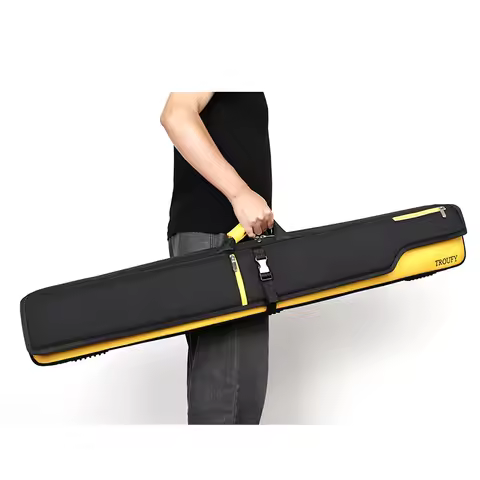 TROUFY Billiard Cue Case 116cm 8 Hole 3/4 Snooker Cue Case Pool Cue Case 2 Snooker's Shaft 2Butt +2B