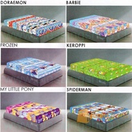 Sprei karakter /sarung kasur busa motif karakter   ukuran 180x200 160x200 140x200 Sarung kasur busa resleting aesthetic /bukan seprei.  Bukan sprei merk bonita / sprei lady rose / sprei my love karakter cewek