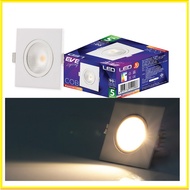 ดาวไลท์ปรับได้ ปรับองศา โคมดาวไลท์ หน้าเหลี่ยม 3นิ้ว LED 5W DL EVE LIGHTING 5W DL สีขาว