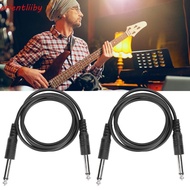 ORIENMY 2PCS 6.35mm To 6.35mm Single-channel, 3.3ft Flexible Guitar Instrument Cable, Low Loss Plug 