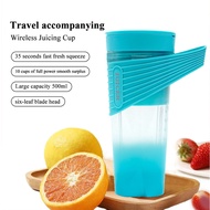 400ML USB Portable Blender Smoothie Juicers Cup USB Rechargeable Personal Size Electric Fruit Mixers -Blue