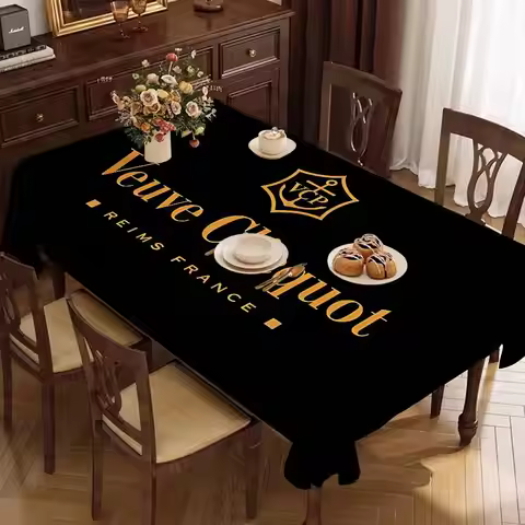 V-Veuve C-clicquot Table Cloth Rectangular Stain Tablecloth Oilcloth Mantel Mesa Impermeable Tablecl