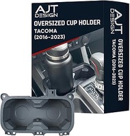 AJT DESIGN Oversized Cup Holder for Toyota Tacoma (2016-2023) | ABS Plastic Cup Holder Replacement f
