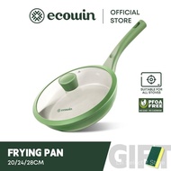Ecowin 24/26cm Beige Non Stick Frying Pan Ceramic Maifan Coating Fry Pan Cookware Suitable Induction