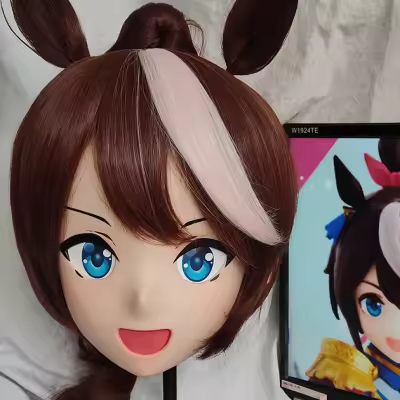 (GLb032)Customize Character Female Girl Resin Half Head Crossdress Cosplay Japanese Anime Role Kigur