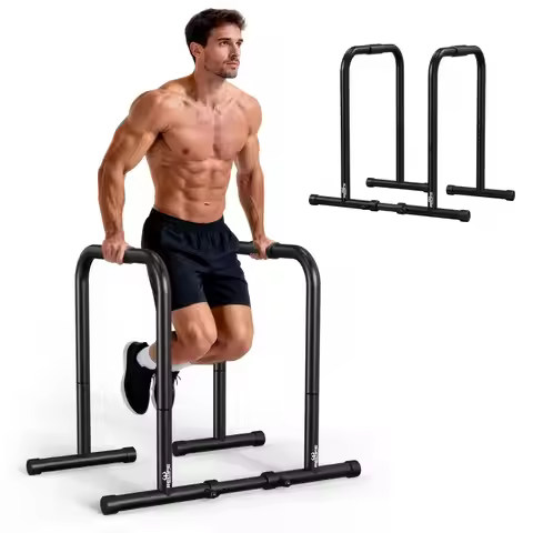 RELIFE Adjustable Dip Bar Station, 400LB Capacity Heavy Duty Parallel Bars, Home Gym Calisthenics St