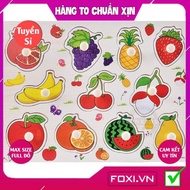 Foxi super thick multi-themed wooden knob board - helps children play while learning - develop intel