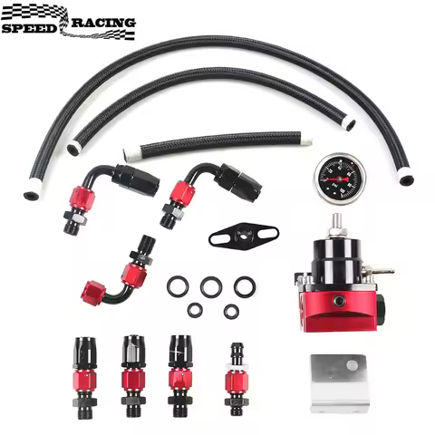 Adjustable FPR AN6 Fitting EFI Fuel Pressure Regulator For 7MGTE MKIII with Hose Line Fittings Oil 1