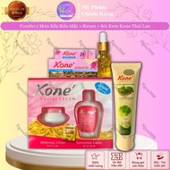 Combo 3 Món: Sữa Rửa Mặt Kone - Serum Kone - Kem Dưỡng Trắng Kone Thái Lan (Chăm Sóc Da Hoàn Hảo)
