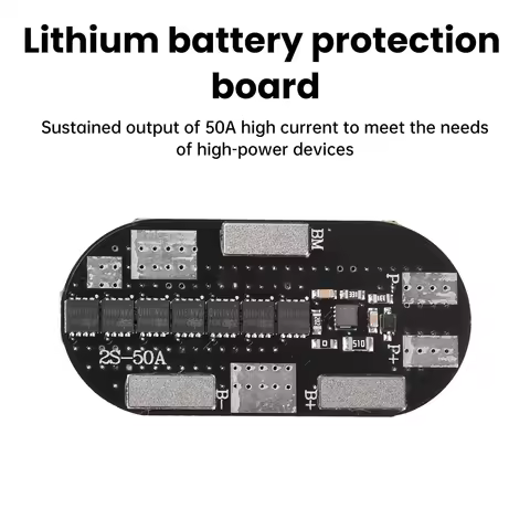 2S 50A 7.4V BMS Protection Board with Balance for 21700 Li-ion Battery High Current 3.7V Cell Module