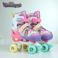 Teenager's Dual Rollers Skating Shoes, Indoor And Outdoor Comfortable Roller Skates, Colorful Donut 
