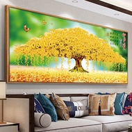 5d Diamond Painting Full New Style Living Room Rich Auspicious Money Tree Landscape Dot Cros