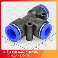 [3 Pieces]- PEG12-10 T-Tube Pneumatic Connector 10mm to 12 - 12mm Tech Components