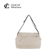Leacat Canvas bag for women large capacity lazy style lightweight mailman bag versatile artistic stu