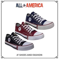 🔥ReadyStock🔥[SIZE 30-45] ORIGINAL ALL AMERICA Kasut Sekolah Hitam ALL AMERICA School Shoes Canvas Sh