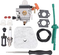 Carburettor Kit Repair with Air Filter Petrol Filter Spark Plug Pump Check Valve Seal Fuel Filter Pe