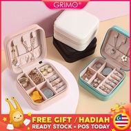 READY STOCK 💝 GRIMO Miss Jewellery Portable Storage Box Necklace Ring Earring Display Case Organizer