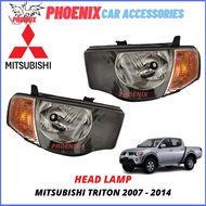 (TAIWAN) MITSUBISHI TRITON 2007 - 2014 (ORANGE) HEAD LAMP LAMPU DEPAN LIGHT 100% NEW BARU HIGH QUALI