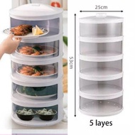 Serving Hood Food Rack Storage Rack 5-tier Vegetable Food Storage Rack