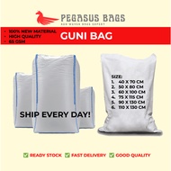 / NEW PP Woven Guni Beg / Gunny Bag / Courier Bag / 6 Sizes Karung Guni
