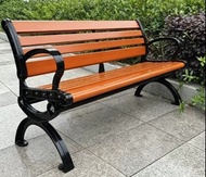 公園椅戶外長椅/庭院室外休閑椅/陽台實木靠背椅長凳長條椅-1.2/1.5/1.8米(U6099)