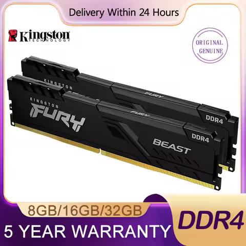 Kingston Fury Beast DDR4 8GB 16GB 32GB 3200MHZ 2666Mhz 3600MHz Memory 288Pin DIMM RAM Desktop Memory